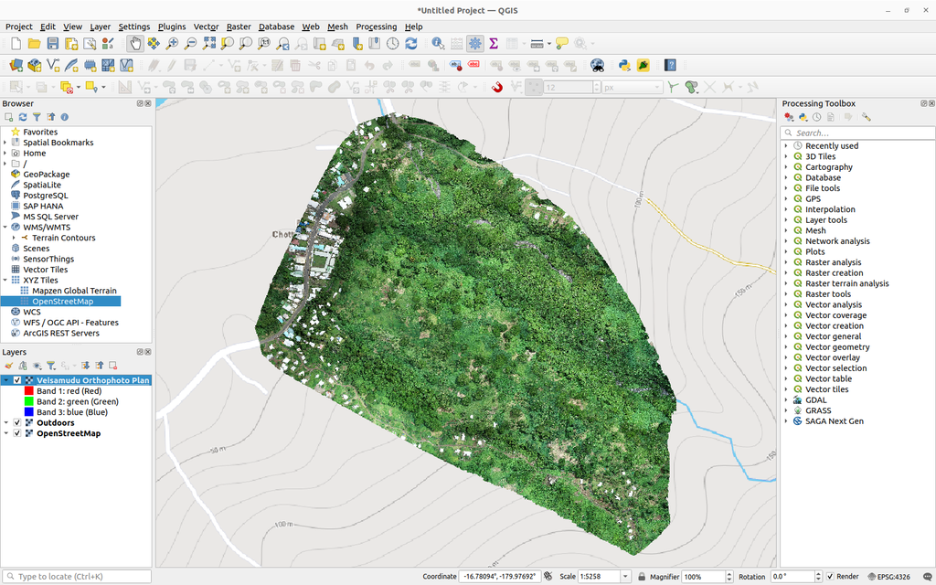 Veisamudu Orthophoto Map